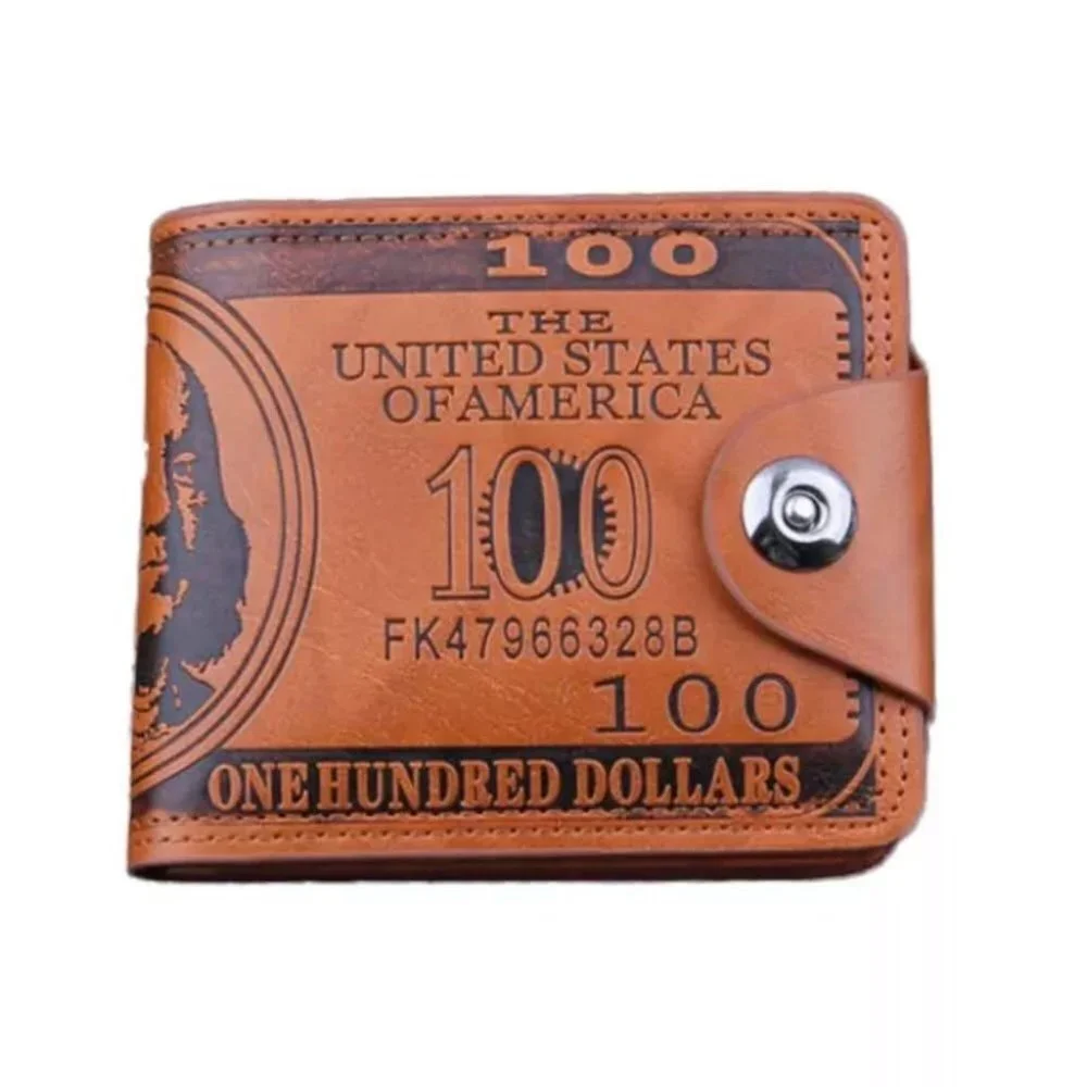 NEW Oversized 100$ Bill Brown Faux Leather Wallet